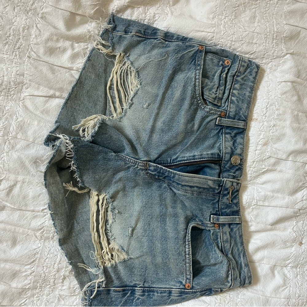 Distressed Denim Women Shorts